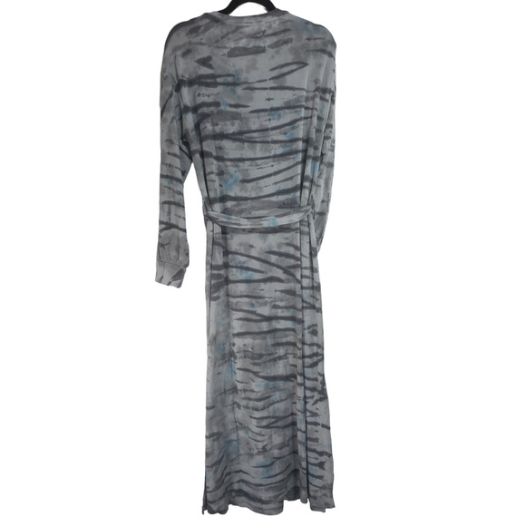 Dolan Anthropologie Gray Tie Dye Knit Midi Dress Women's size L Belt Rayon - Picture 2 of 11